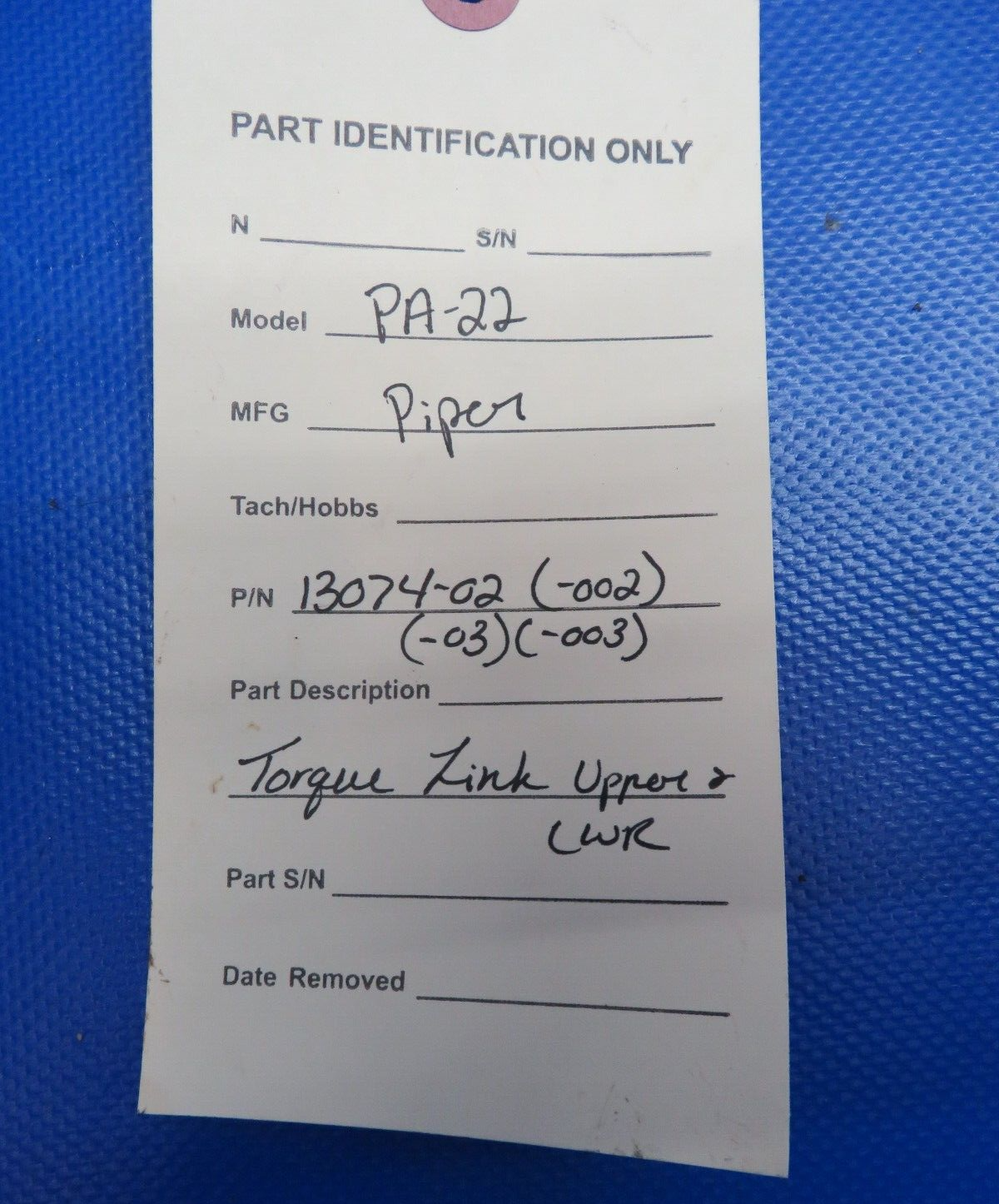 Piper PA-22 Tri-Pacer Torque Link Upper & LWR P/N 13074-02 (0624-1726)
