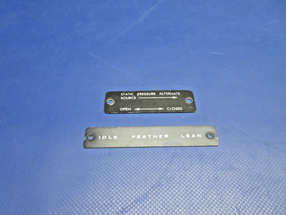 Piper PA-31T1 Cheyenne Placards LOT (0926-755)0