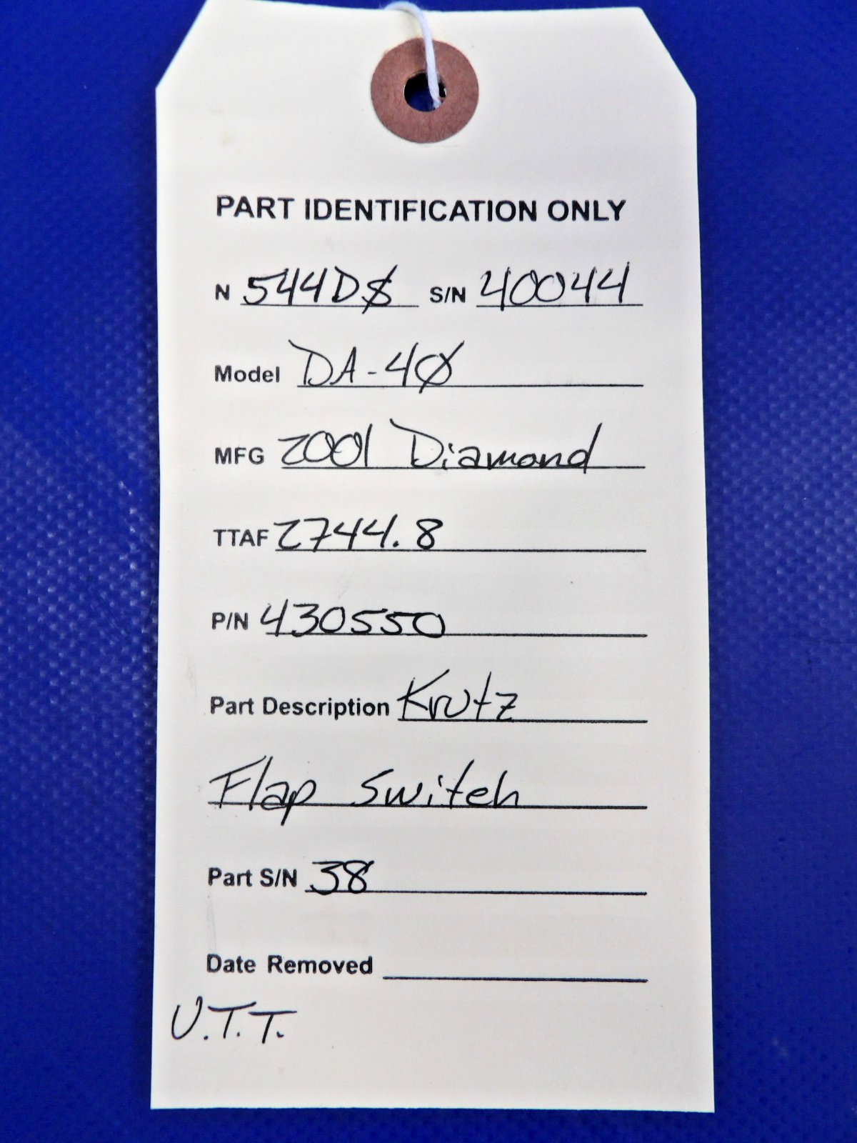 Diamond DA-40 Krutz Flap Switch P/N 430550 WARRANTY (0626-1436)10