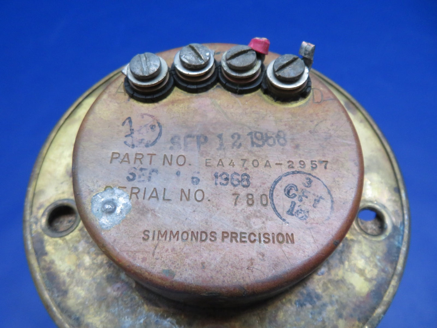 Cessna 421 Simmonds Fuel Sender / Transmitter P/N EA470A-2957 TESTED (0326-128)1