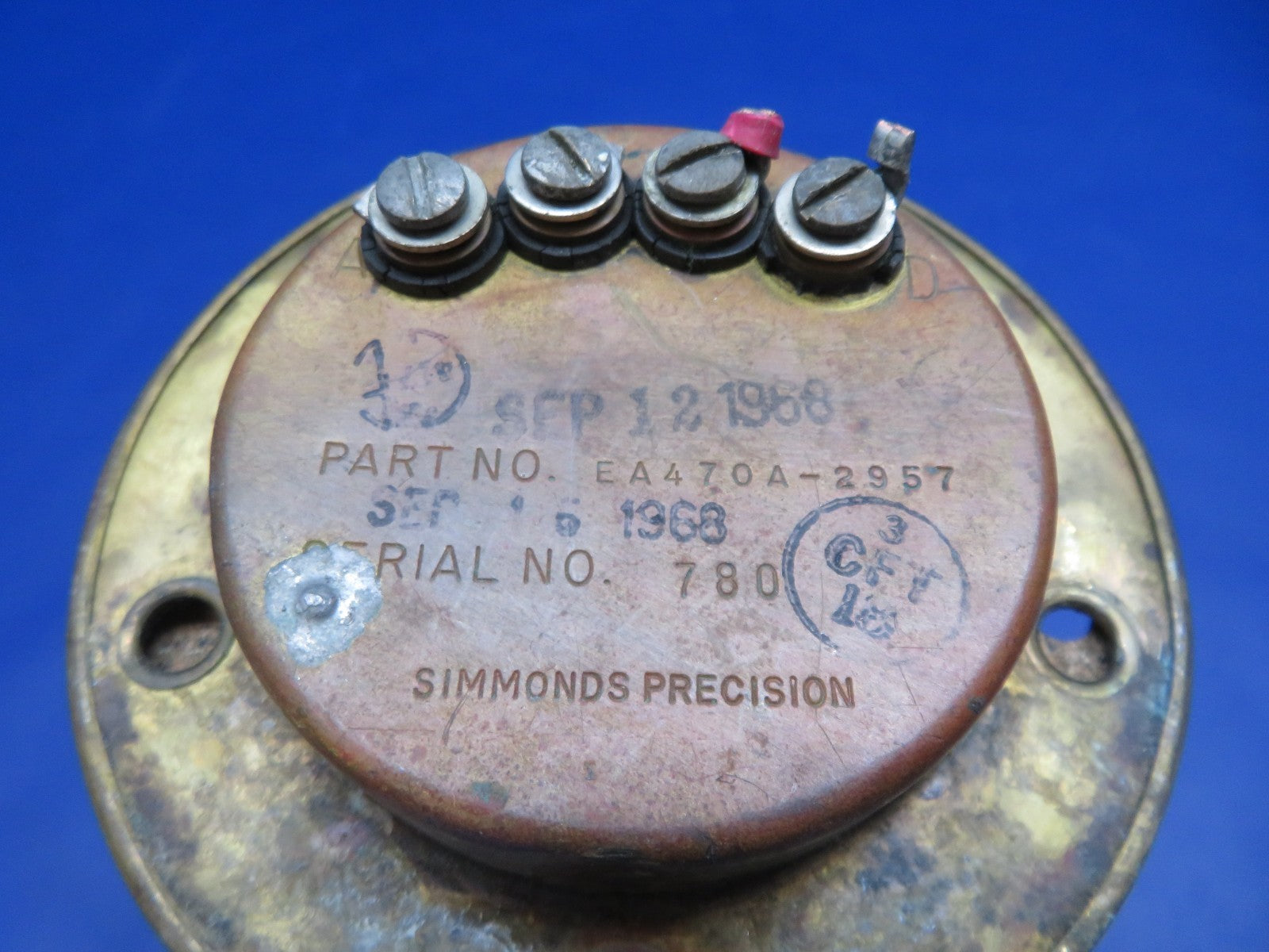 Cessna 421 Simmonds Fuel Sender / Transmitter P/N EA470A-2957 TESTED (0326-128)1