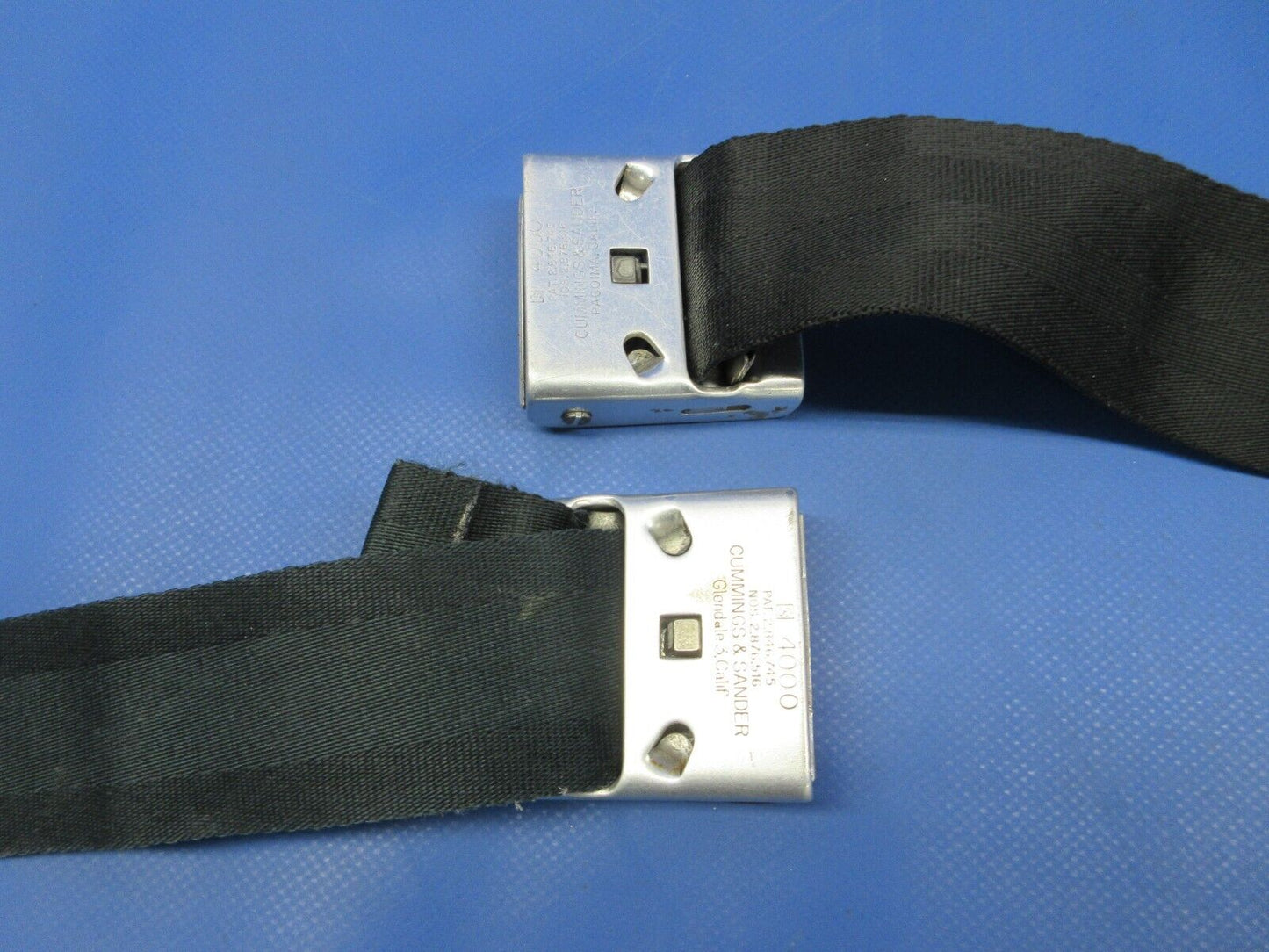 Beech C23 Cummings & Sander Seat Belts Pilot & Co-Pilot P/N 4000 (0724-1429)