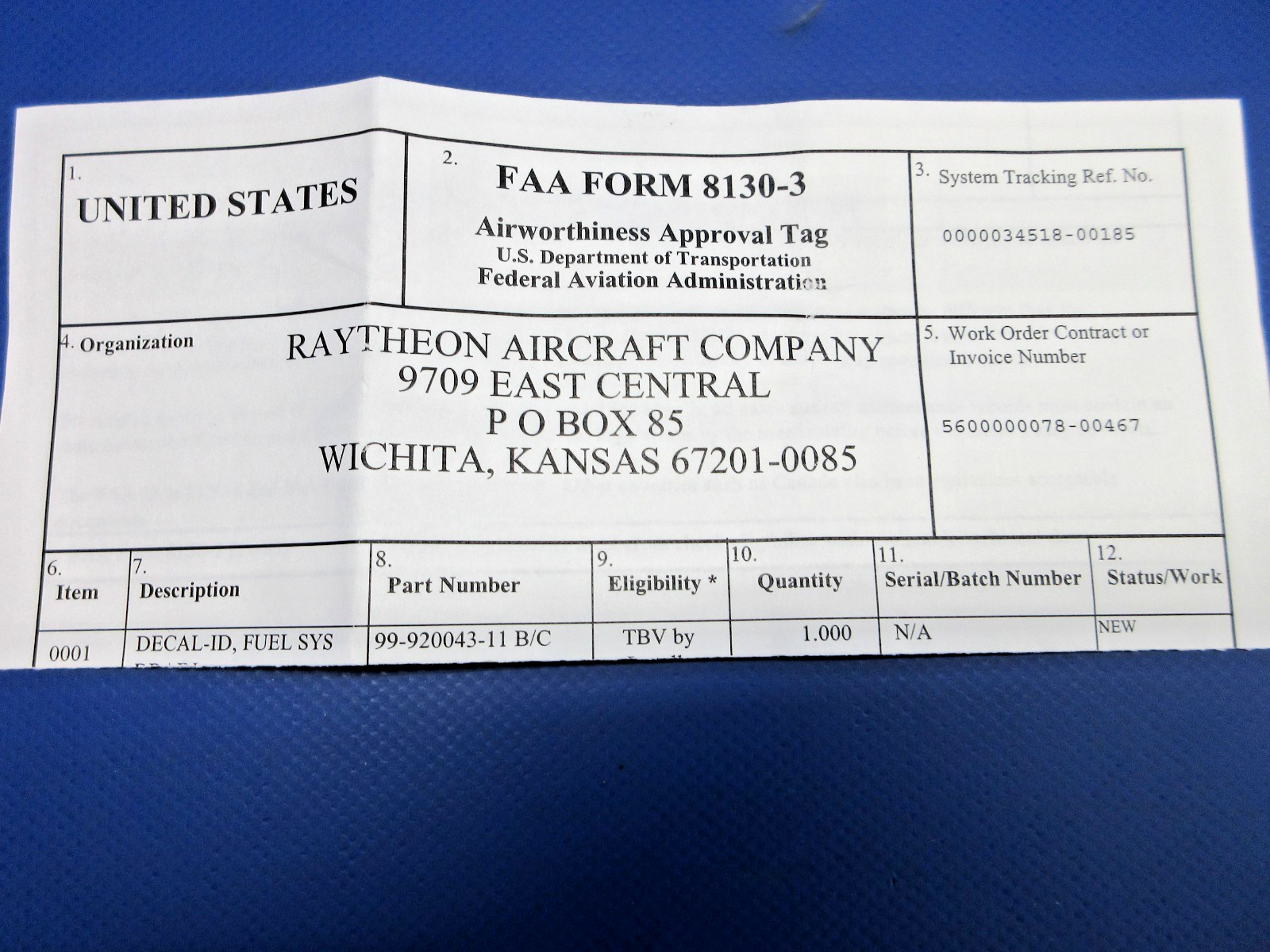 Beech " Filter Drain " Decal w/8130 P/N 99-920043-11 LOT OF 2 NOS (0426-800)2