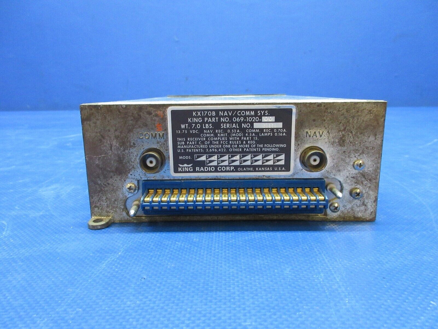 King KX170B Nav/Comms P/N 069-1020-00 CORE LOT OF 2 (1124-1304)