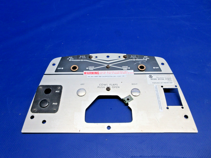 Beech D95A Travel Air Fuel Selector Valve Cover Plate P/N 96-920011-11 (0326-7590