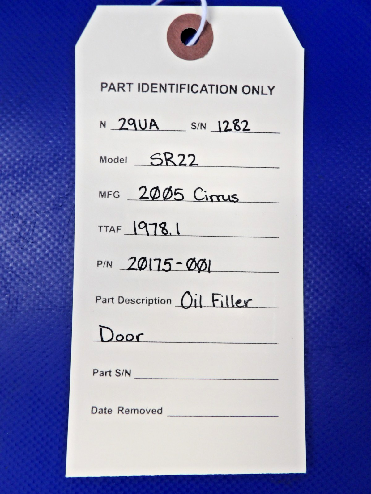 Cirrus SR22 Oil Filler Door P/N 20175-001 (0926-1211)10