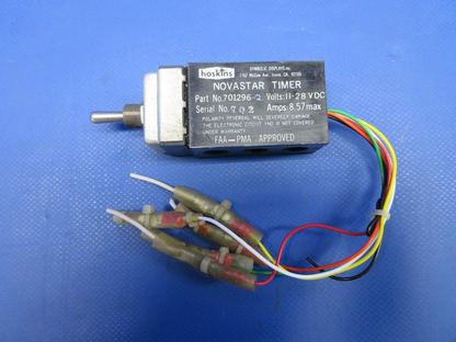 Piper PA-23-250 Aztec Hoskins Novastar Timer 11-28V P/N 701296-2 (0624-887)