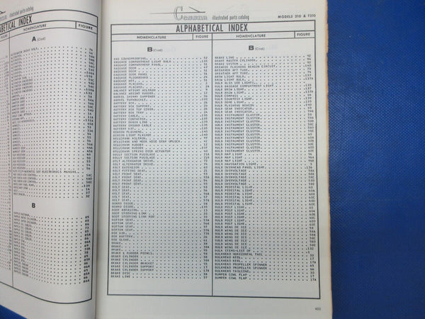 Cessna Centurion Series 1970 thru 1976 Parts Catalog P/N P541-12 (1024-1294)