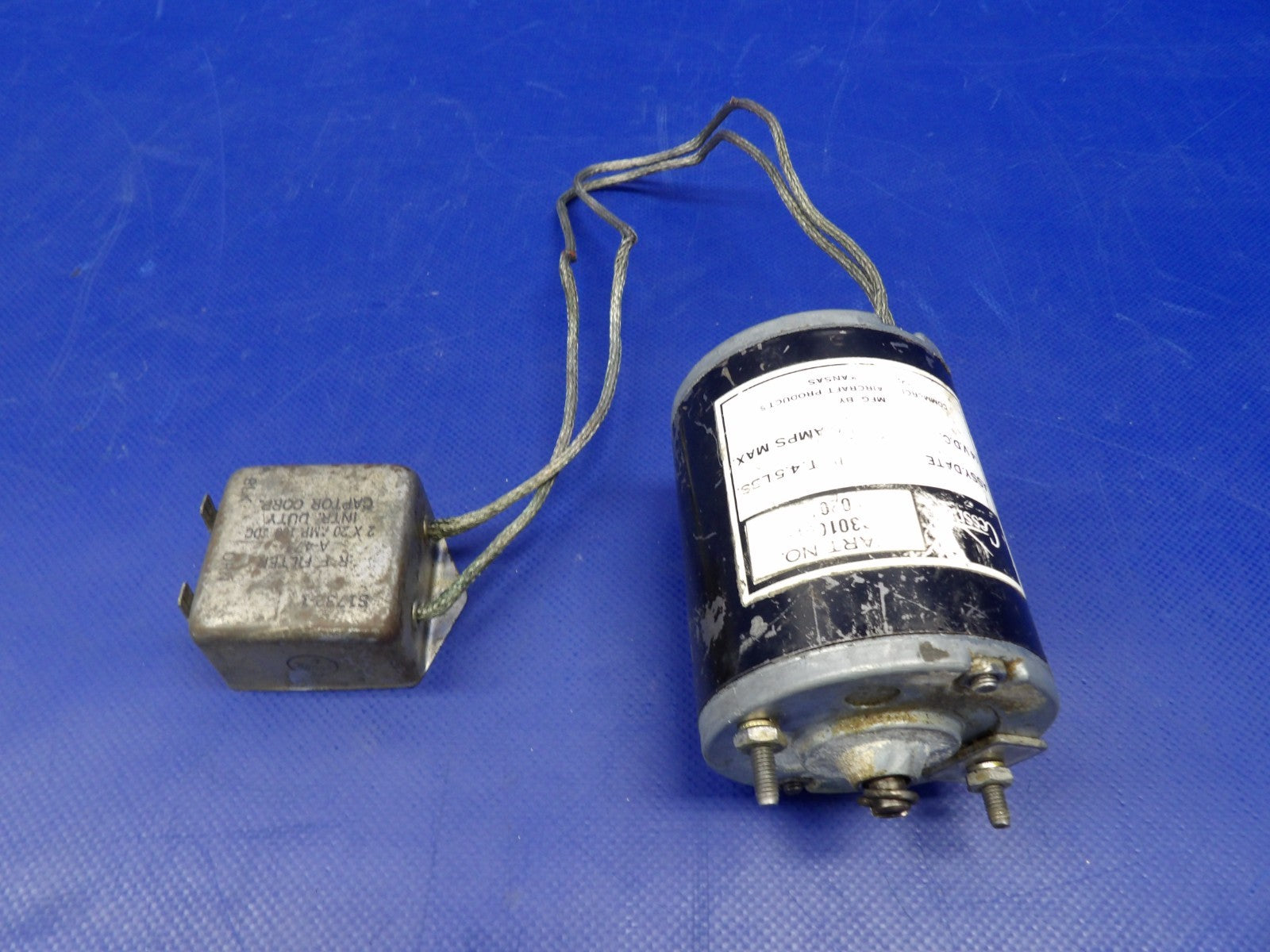 Cessna 182 / 182L Flap Actuator Motor 14V P/N C301001-0207 TESTED (0626-1516)8