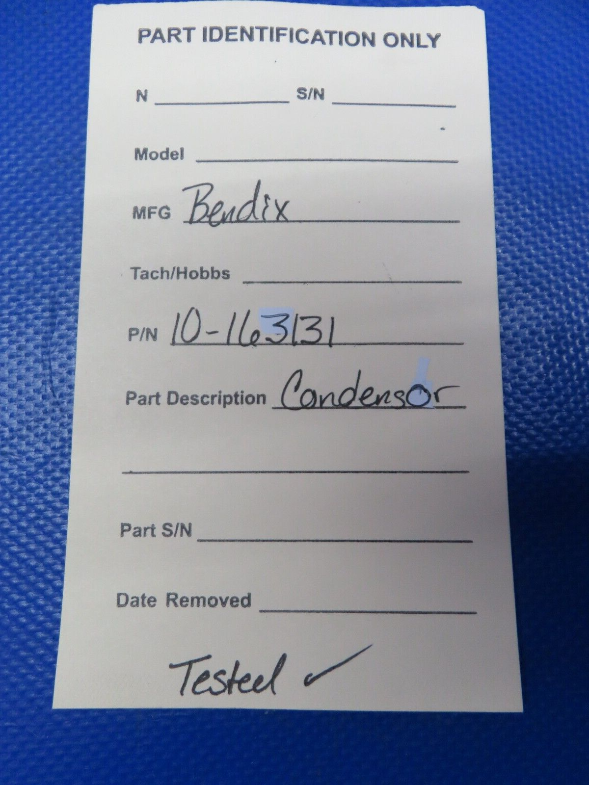 Bendix Condenser P/N 10-163131 TESTED (0424-228)
