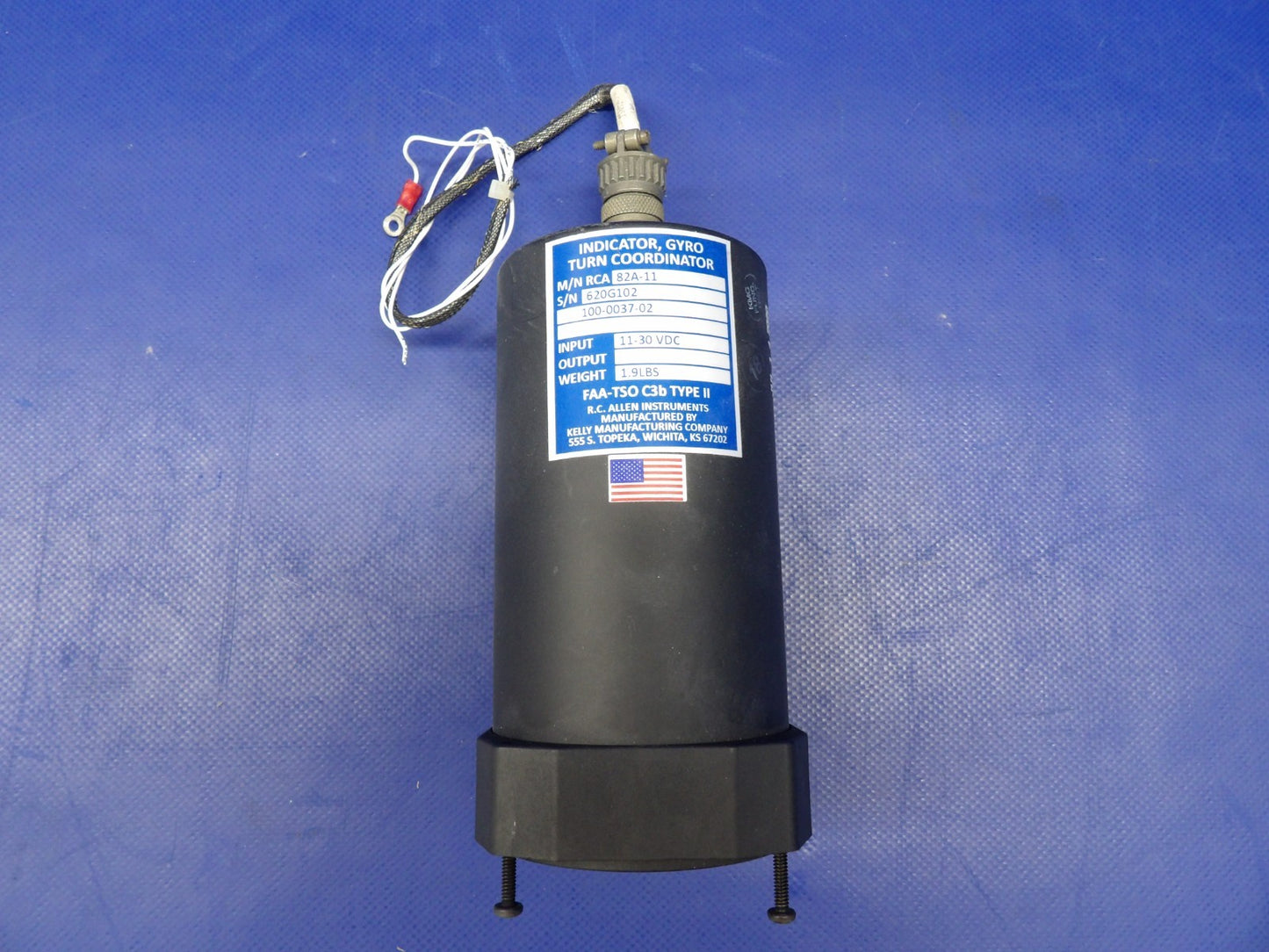 Diamond R.C. Allen Turn Coordinator 11-30V P/N RCA82A-11 TESTED (0626-1466)4