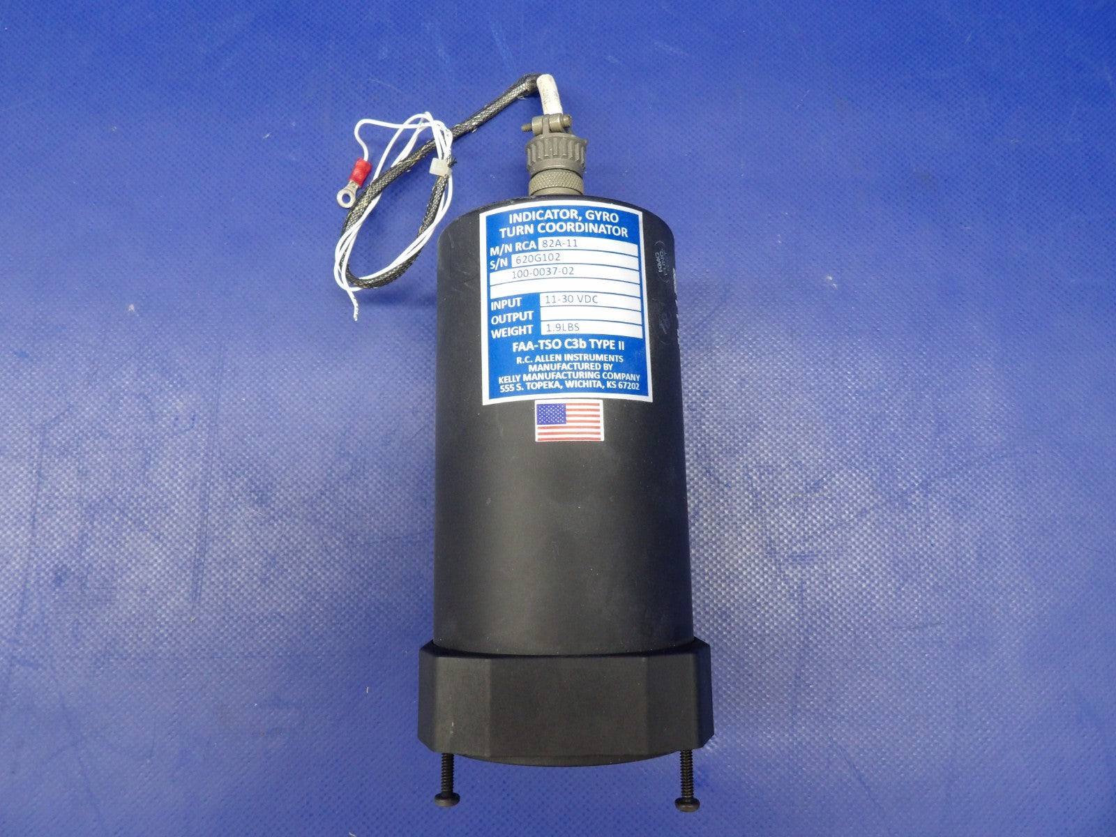 Diamond R.C. Allen Turn Coordinator 11-30V P/N RCA82A-11 TESTED (0626-1466)4