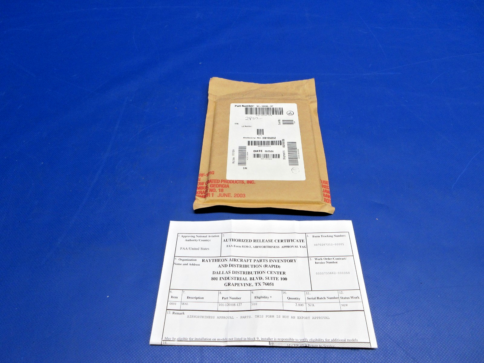 Beech Fuel Tank Access Cover Gasket w/8130 01-120108-127 LOT OF 2 NOS (0426-768)2