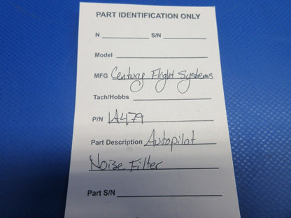 Century Flight Systems Autopilot Noise Filter P/N 1A479 w/ Warranty (0424-1315)