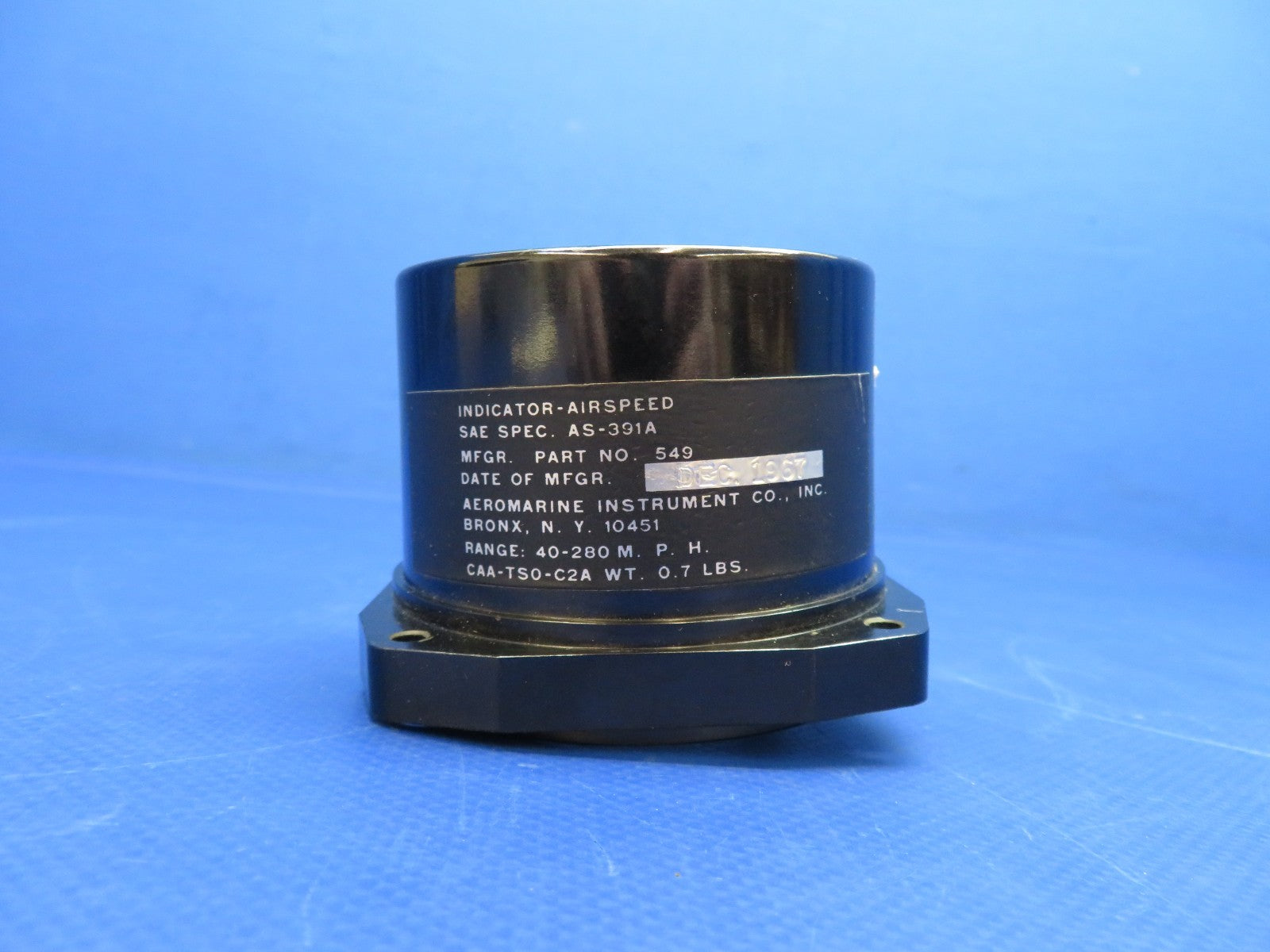 Aeromarine Instrument Co. True Airspeed Indicator P/N 549 CORE (0720-475)4