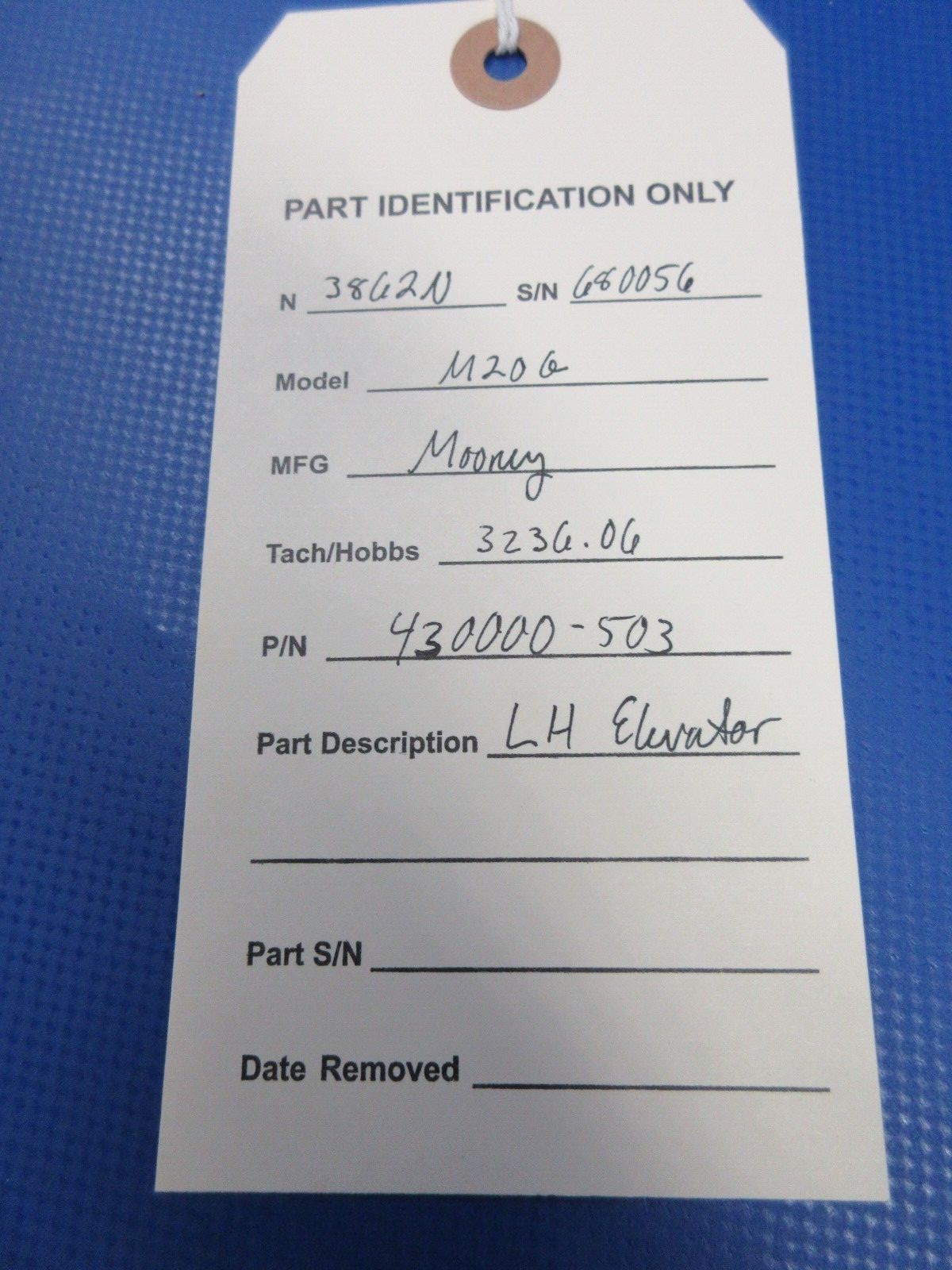 Mooney M20 / M20G LH Elevator Assy P/N 430000-503 (0124-503)