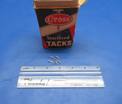 Vintage Cross Sterilized Tacks NOS LOT OF 5 BOXES (0423-406)