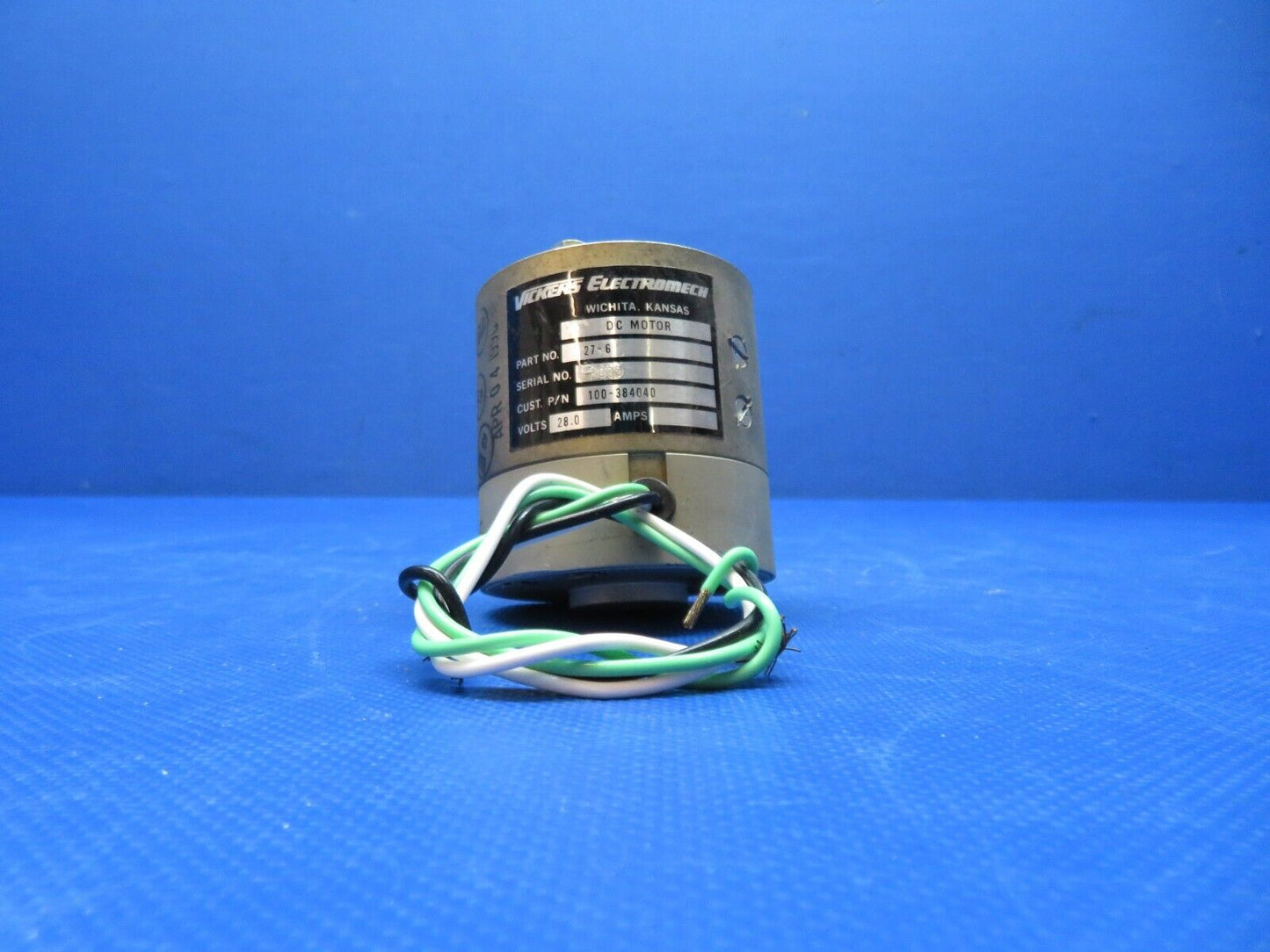 Vickers Electromech Electric Flap Motor 28v P/N 100-384040 TESTED (0424-240)