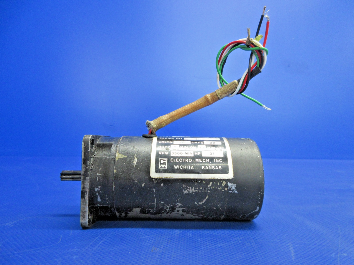 Cessna 310N Electro-Mech Landing Gear Motor 28V P/N 9910002-3 TESTED (0926-796)8
