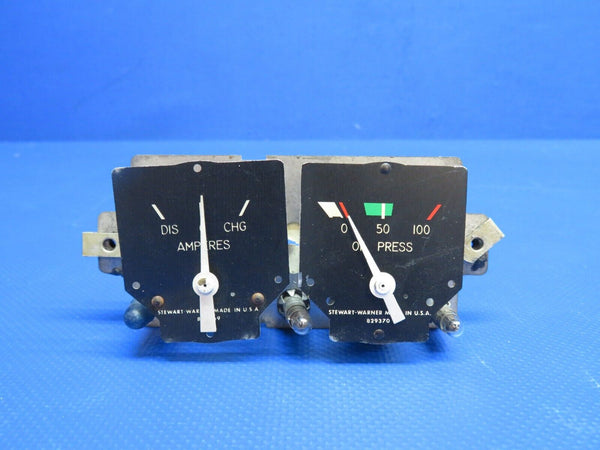 Cessna 180K Cluster Gauge Amp & Oil Press C669537-0101 WARRANTY (0524-1753)