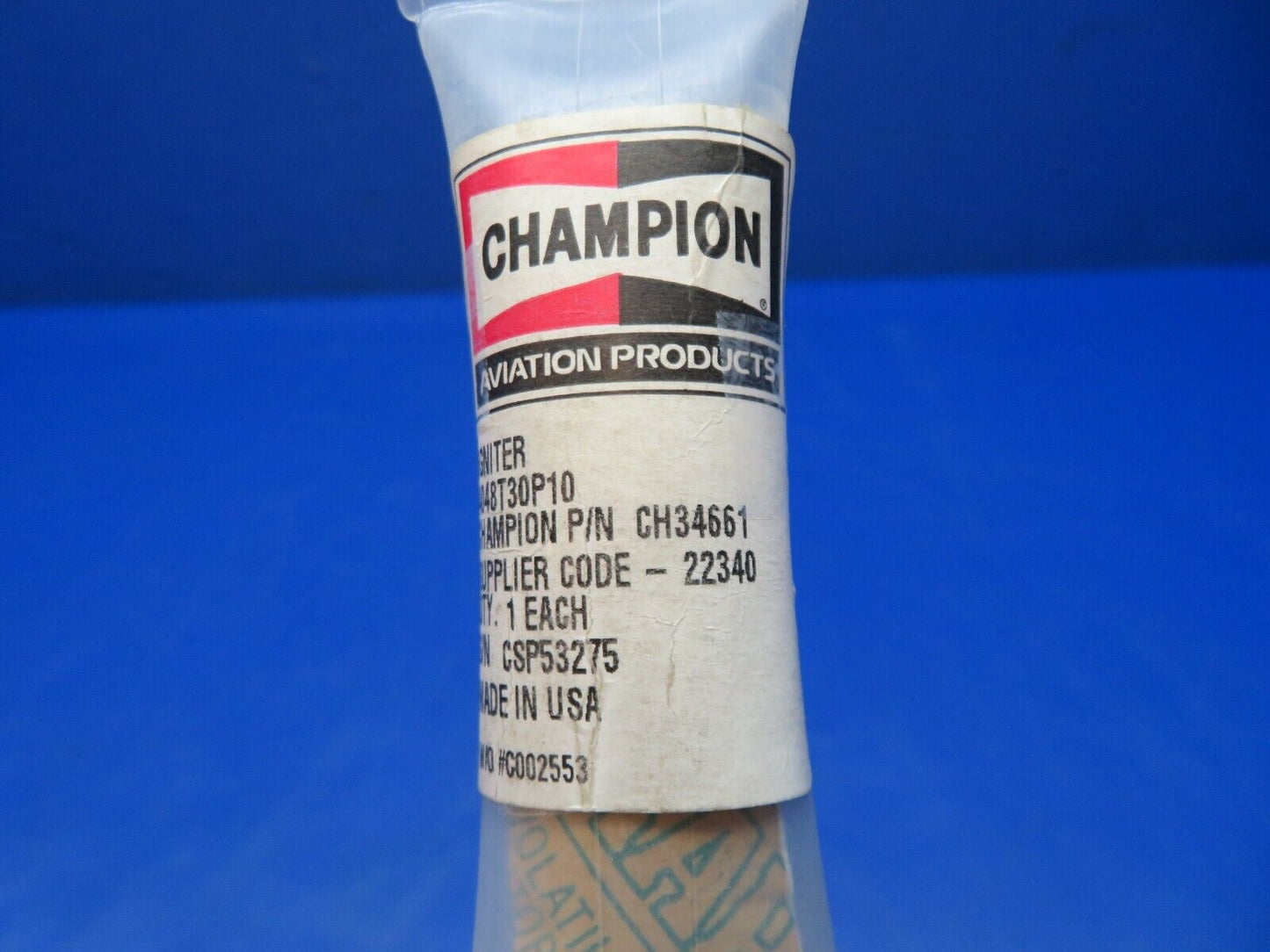 Champion Aviation Products Ignitor P/N CH34661 NOS (0223-223)