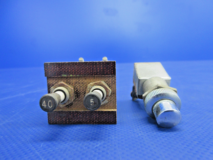 Piper PA-28-140 Starter Switch + Circuit Breaker P/N 454656 TESTED (0626-741)2