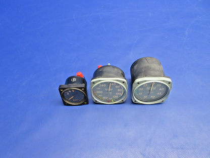 Original Beech 35 Bonanza Air Speed, Manifold Press & Suction Gauge  (0926-2162)1
