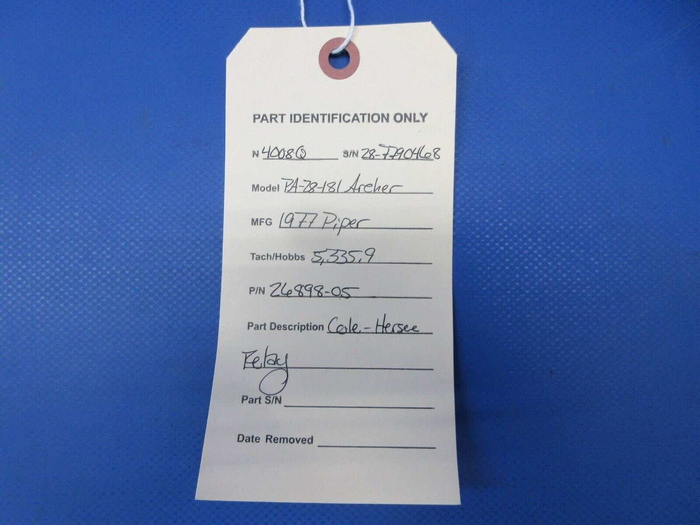 Piper PA-28-181 Archer Cole Hersee Relay P/N 26898-05 (0624-1375)