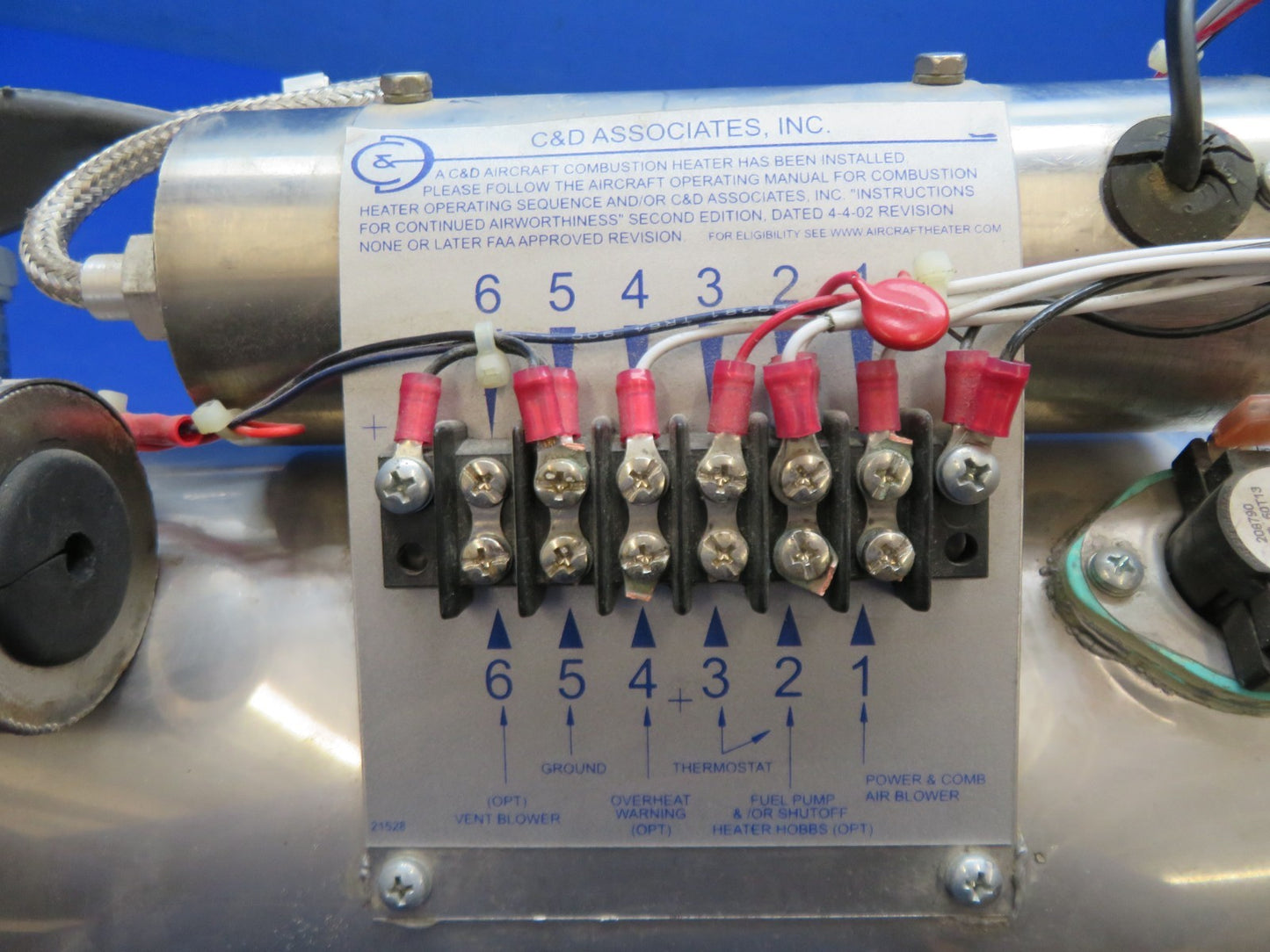 Cessna C&D Associates Aircraft Combustion Heater 24v CD14025-1 TESTED (0326-201)18