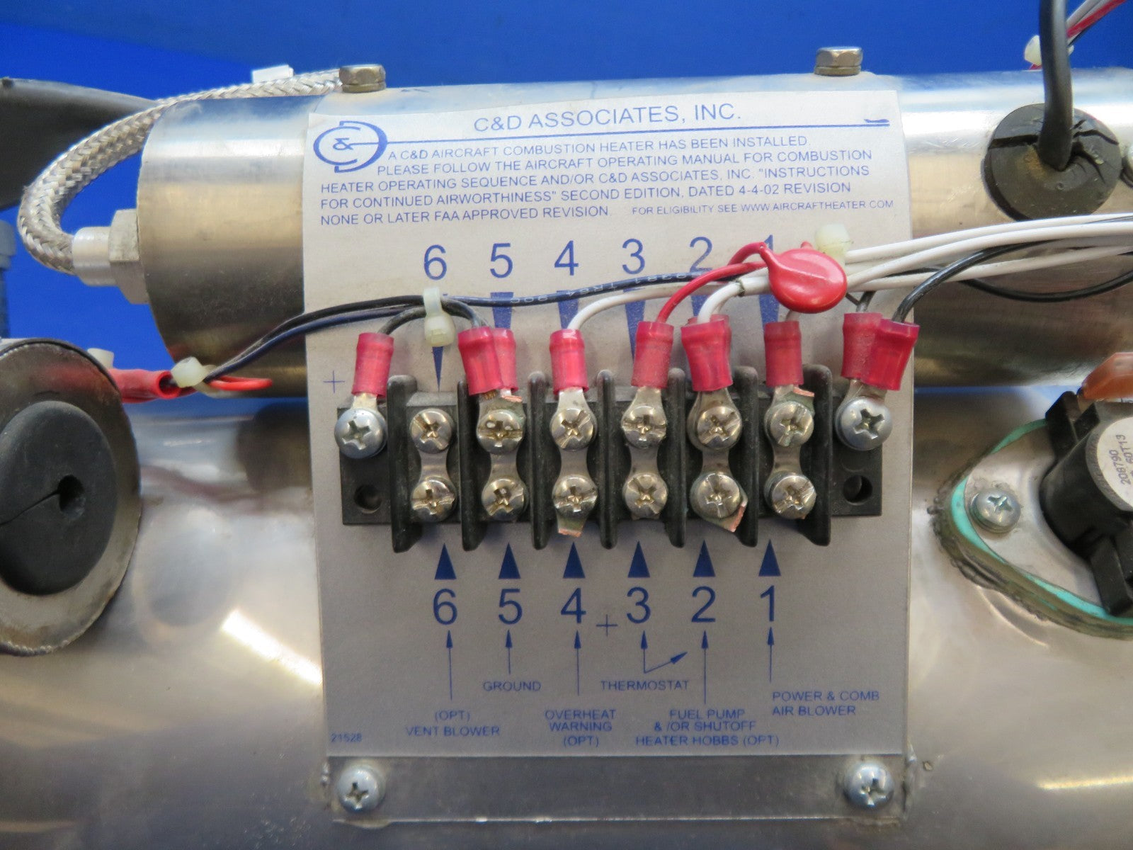 Cessna C&D Associates Aircraft Combustion Heater 24v CD14025-1 TESTED (0326-201)18