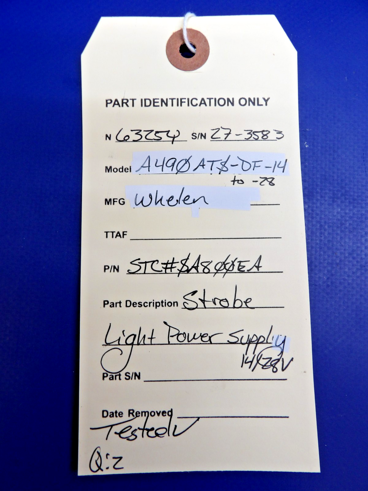 Whelen A490ATS Strobe Light Power Supply 14/28V P/N SA800EA TESTED (0626-1306)9