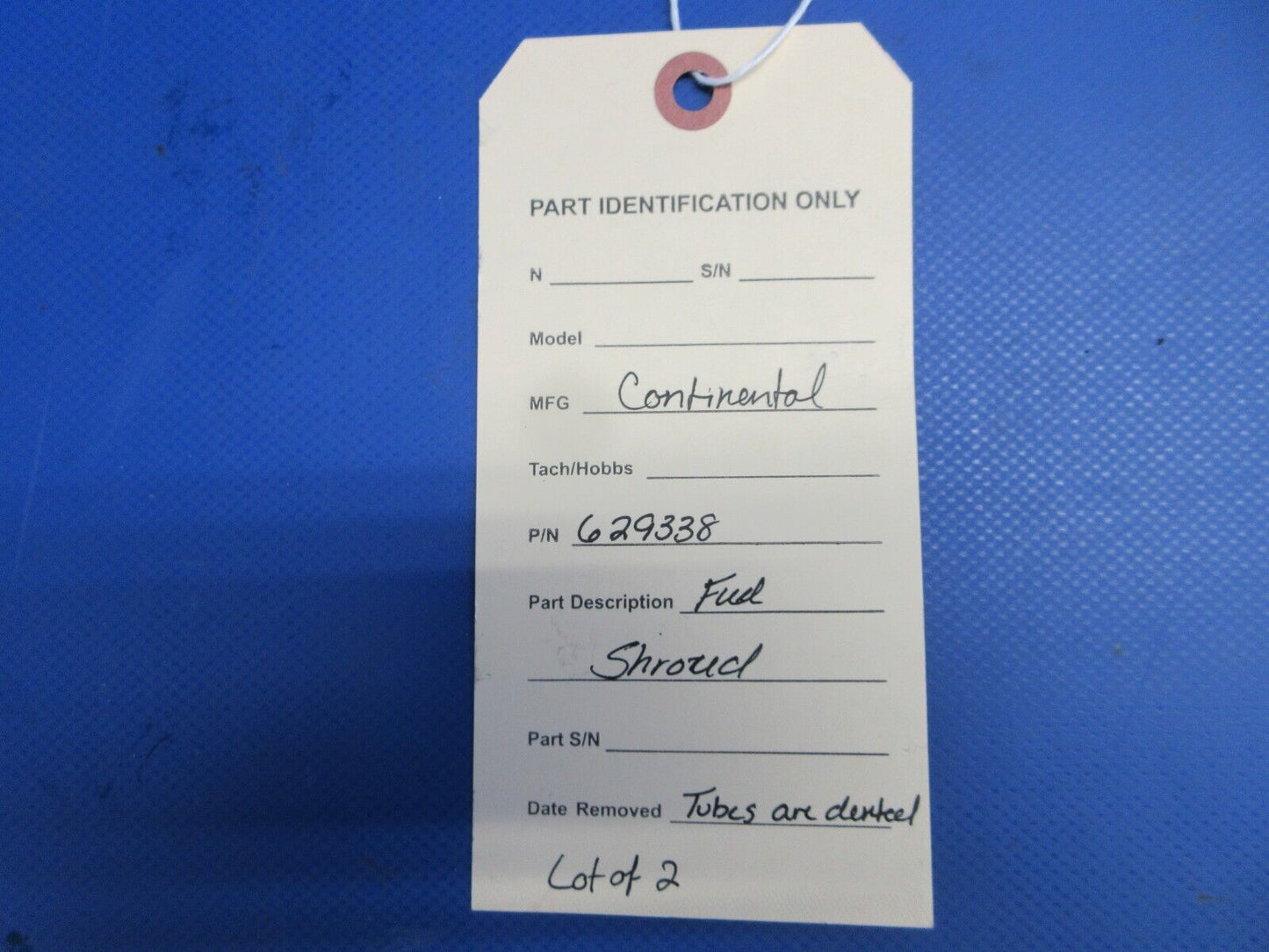 Continental Fuel Shroud P/N 629338 LOT OF 2 (0524-1983)