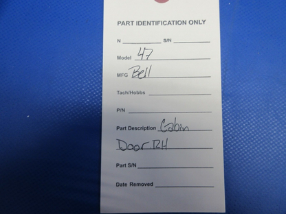 Bell 47 Helicopter Cabin Door Right Hand  (0424-1046)