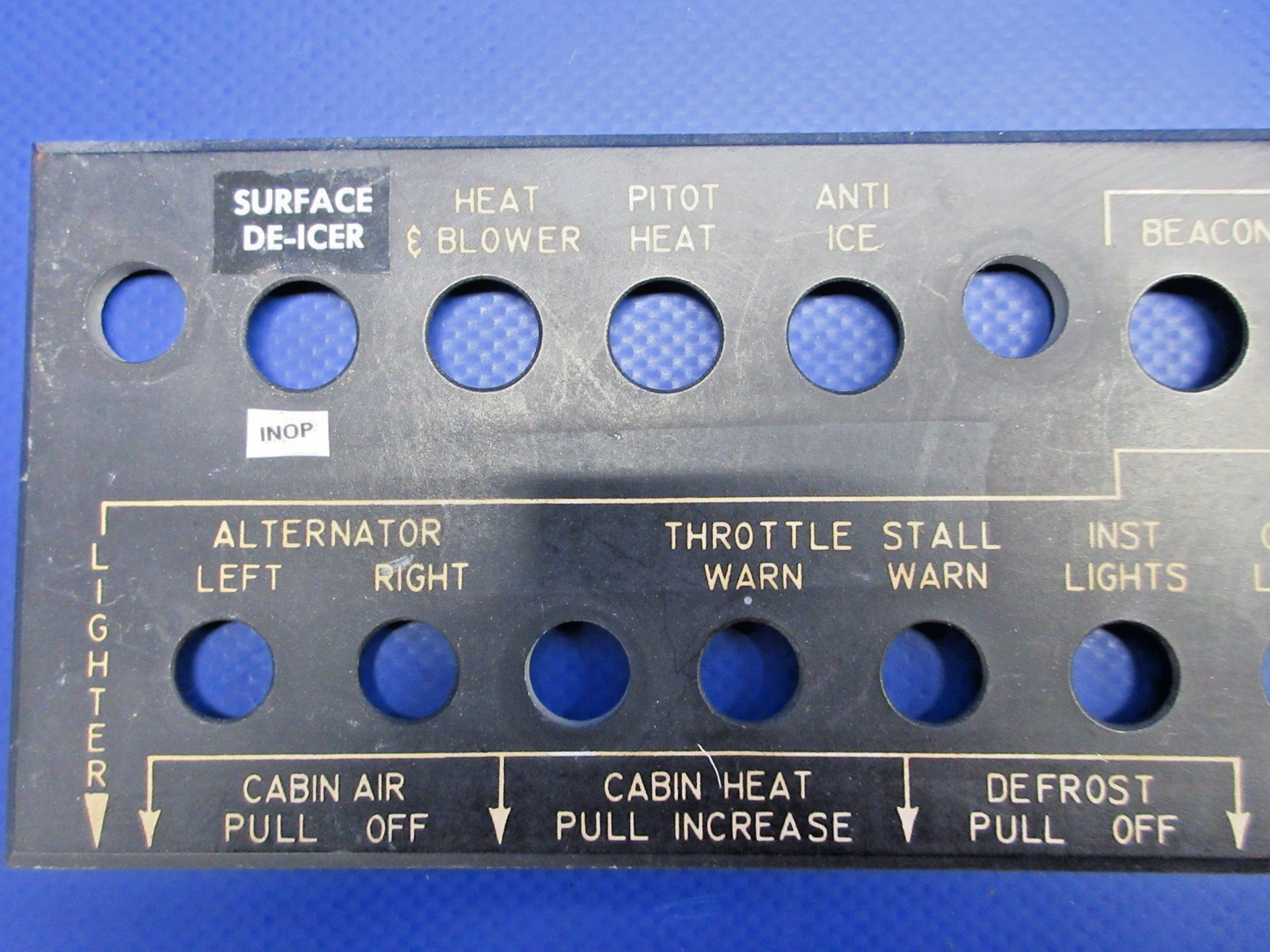 Beech D95A Travel Air Instrument Switch Sub Panel P/N 96-324034-7 (0326-737)5