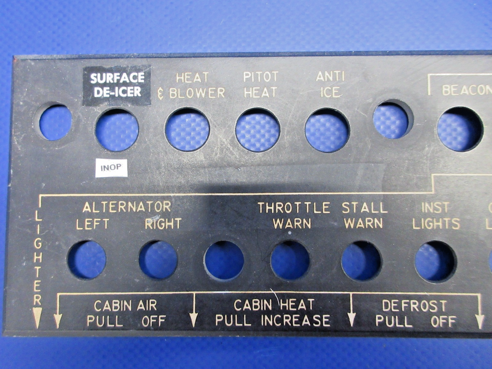 Beech D95A Travel Air Instrument Switch Sub Panel P/N 96-324034-7 (0326-737)5