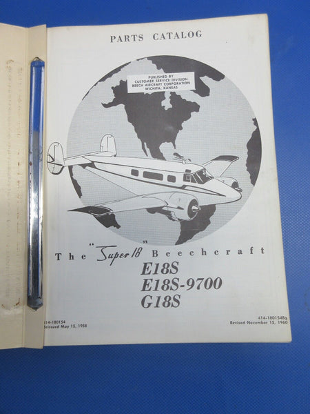 Beech 18 E18S / E18S - 9700 / G18S Parts Catalog (0124-1361)