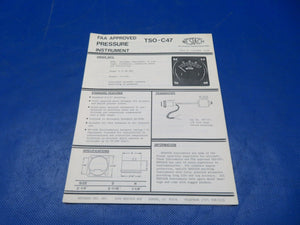 Westberg Westach Instrument Spec Sheets Vintage P/N 132-89E1 (1024-193)