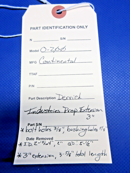 Continental O-200 Derrick Industries Prop Extension 3" (0926-763)9