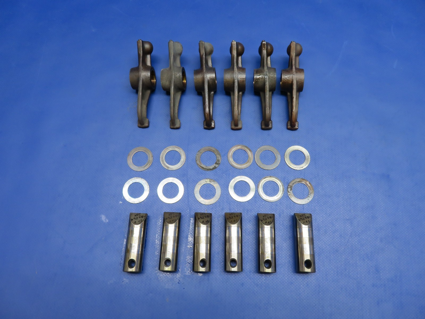 Continental IO-470-U Exhaust Rockers & Shafts 641682 652984 SET OF 6 (0326-1788)0