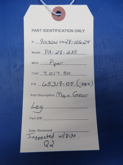 Piper PA-28 Main Gear Leg 65319-04, 65319-004 INSPECTED w/ 8130 (0926-110)16