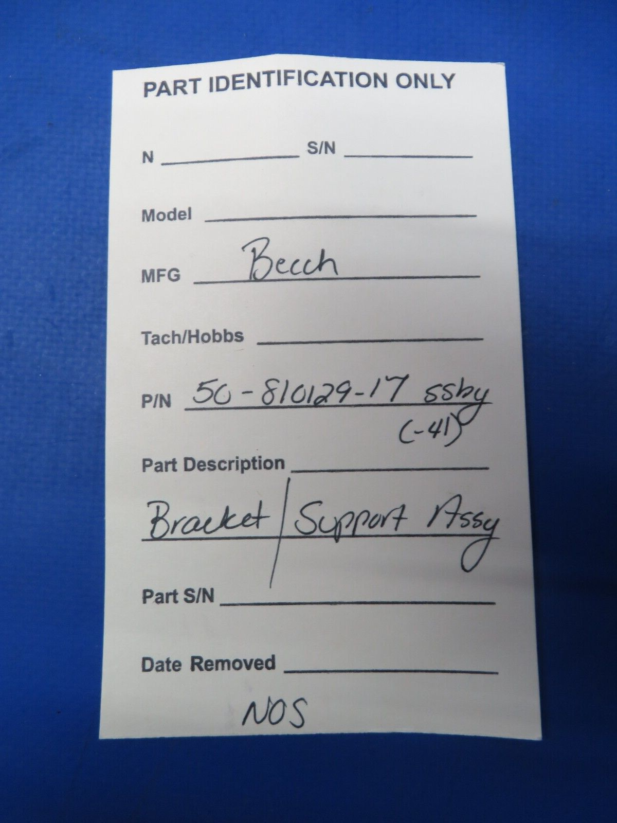 Beech / Bracket Support Assy P/N 50-81129-17 NOS (1023-184)