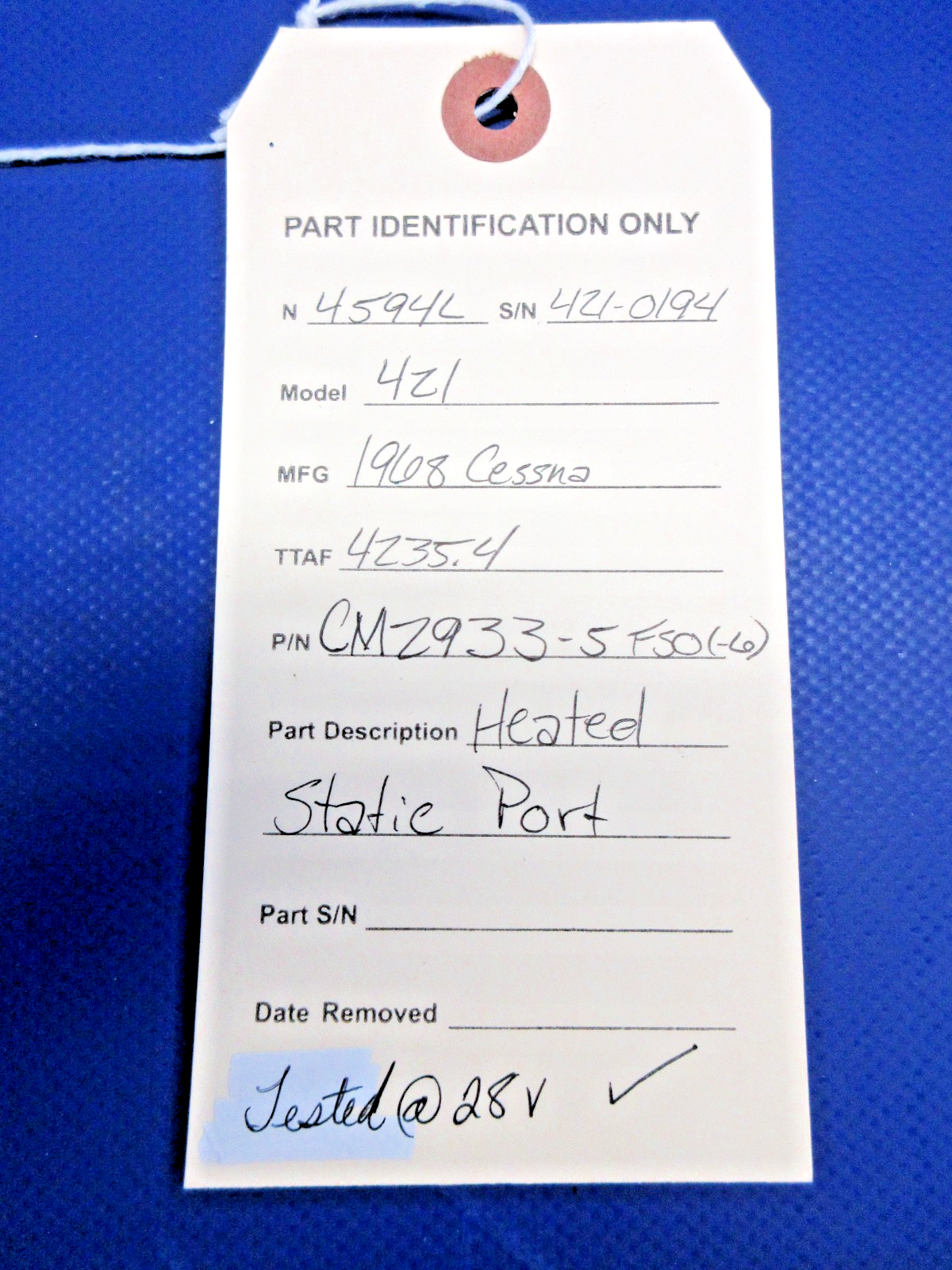Cessna 421 Heated Static Port P/N CM2933-5 TESTED (0726-903)9