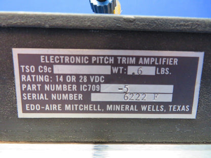 Edo-Aire Mitchell Pitch Trim Amplifier P/N IC709-5 w/ WARRANTY (0524-1581)