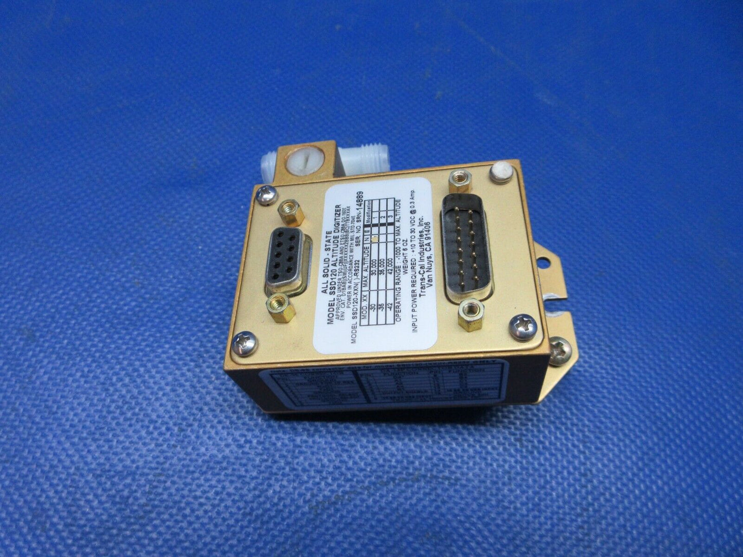 Trans-Cal All Solid State Altitude Digitizer P/N SSD120 WARRANTY (0724-1385)