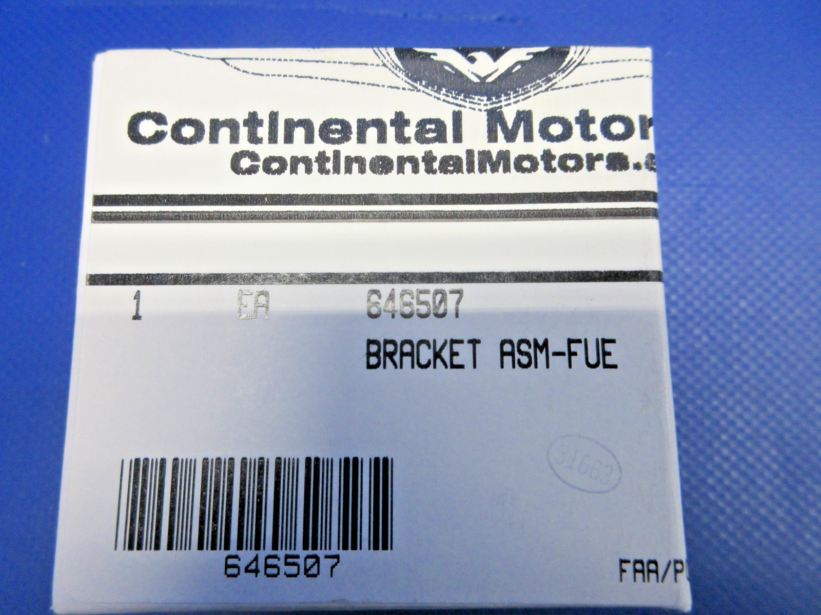 Continental TSIO / IO-360 Fuel Divider Manifold Bracket P/N 646507 NOS (0326-9901