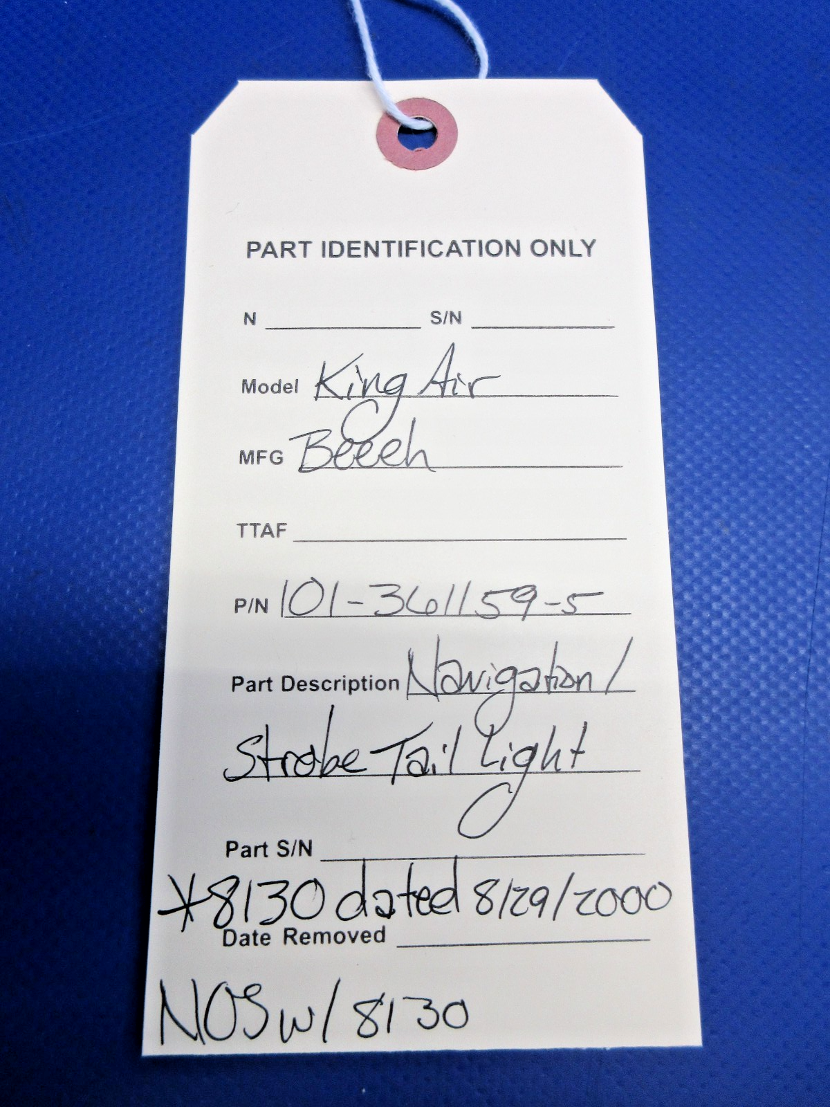 Beech King Air Navigation Strobe Tail Light w/8130 101-361159-5 NOS (0326-972)13