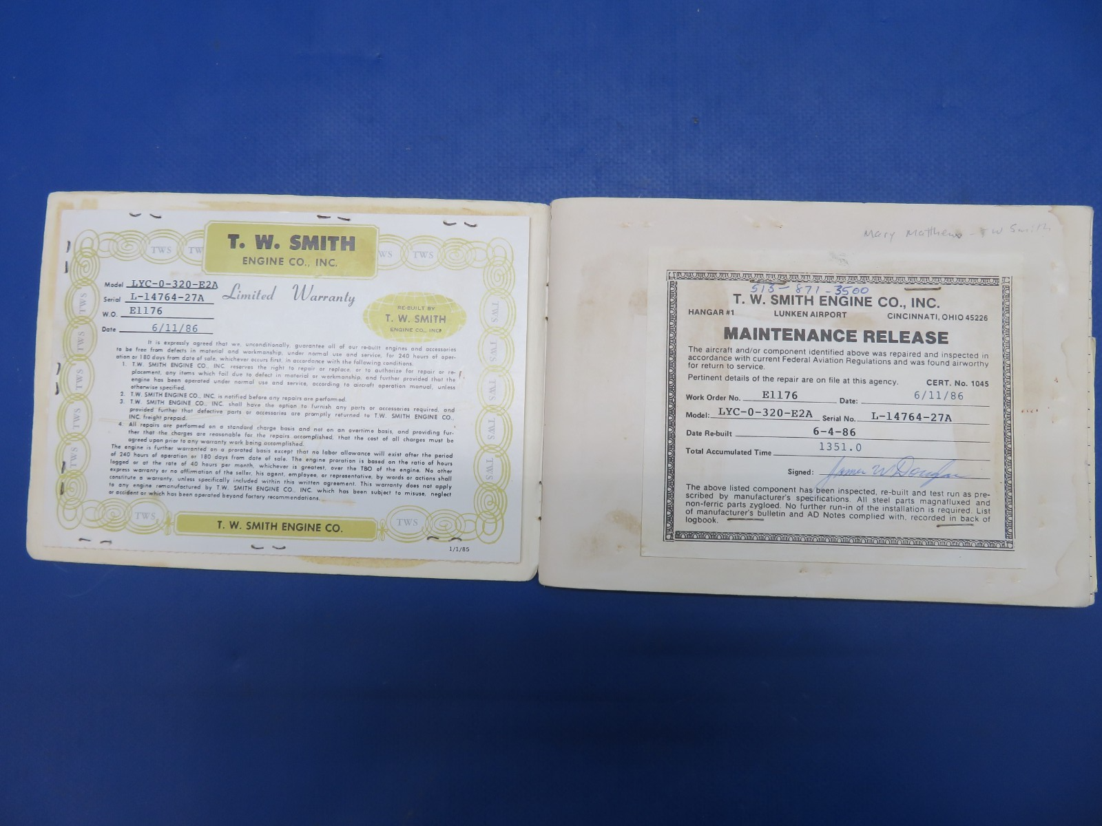 Lycoming O-320-E2A Engine - 1786.74 SMOH - No Prop Strike (0426-97)16