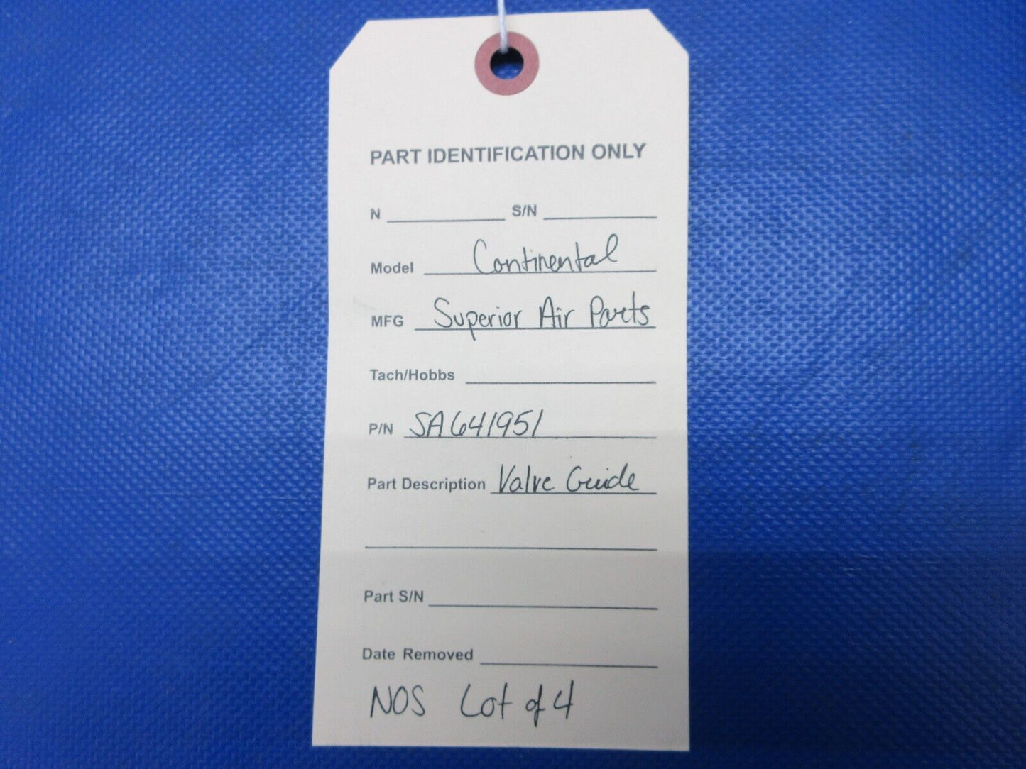 Superior Air Parts Continental Valve Guide P/N SA641951 LOT OF 4 NOS (1024-1381)