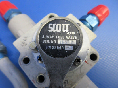Piper PA-34-200T Seneca II Scott 3-Way Fuel Valve LH P/N 23640-5 (0524-1937)