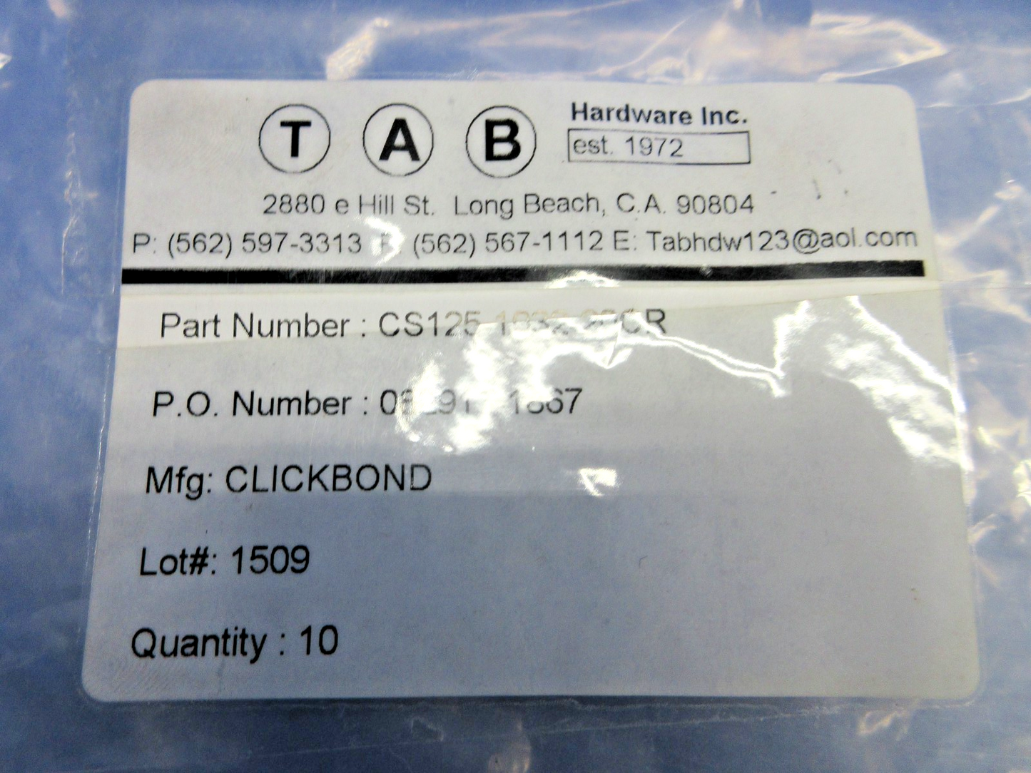 Click Bond Adhesive Stud P/N CS125-1032-20CR LOT OF 7 NOS (0426-775)2
